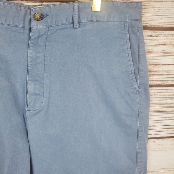 Flint & Tinder Size 36 Mens 365 Lake Blue Chino Khaki Shorts - Picture 3 of 9